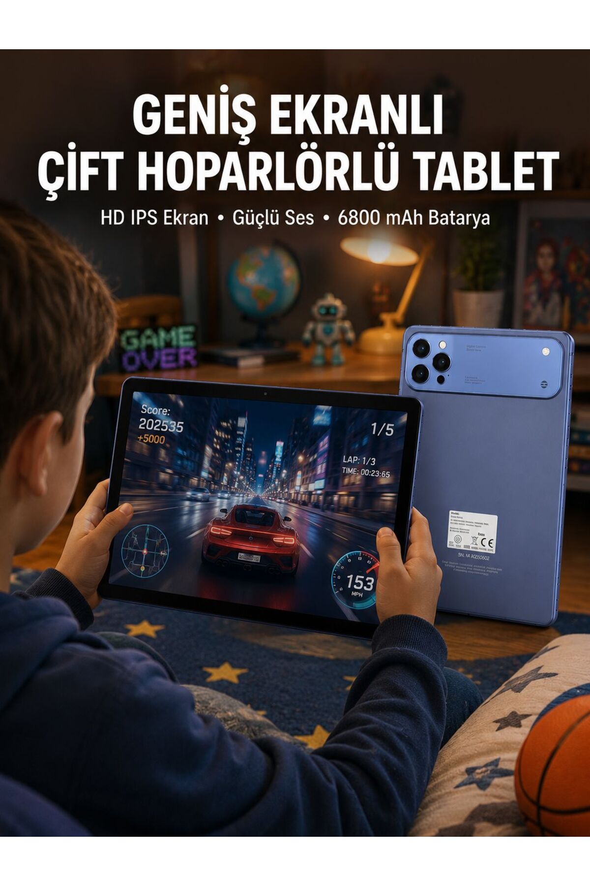 ErturkStore 10.1 İnç Tablet 6800 mAh Batarya Çift Hoparlörlü Yeni Nesil