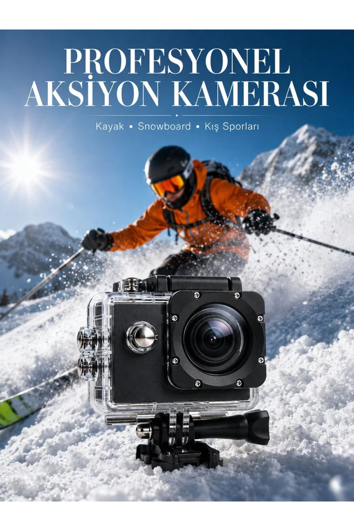 Ultra HD Video Çekimi İçin Profesyonel Aksiyon Kamerası