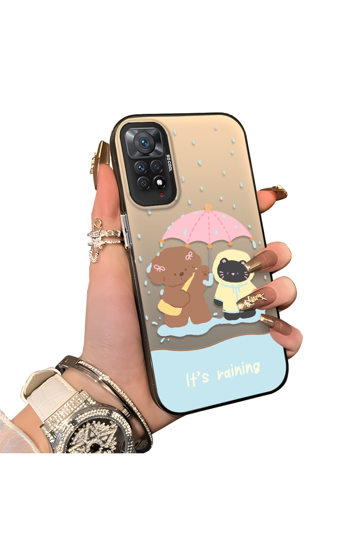 Redmi Note 11 Pro 5G Compatible Silicone Edge Hard Back Case Couple Phone Case Cartoon Pattern