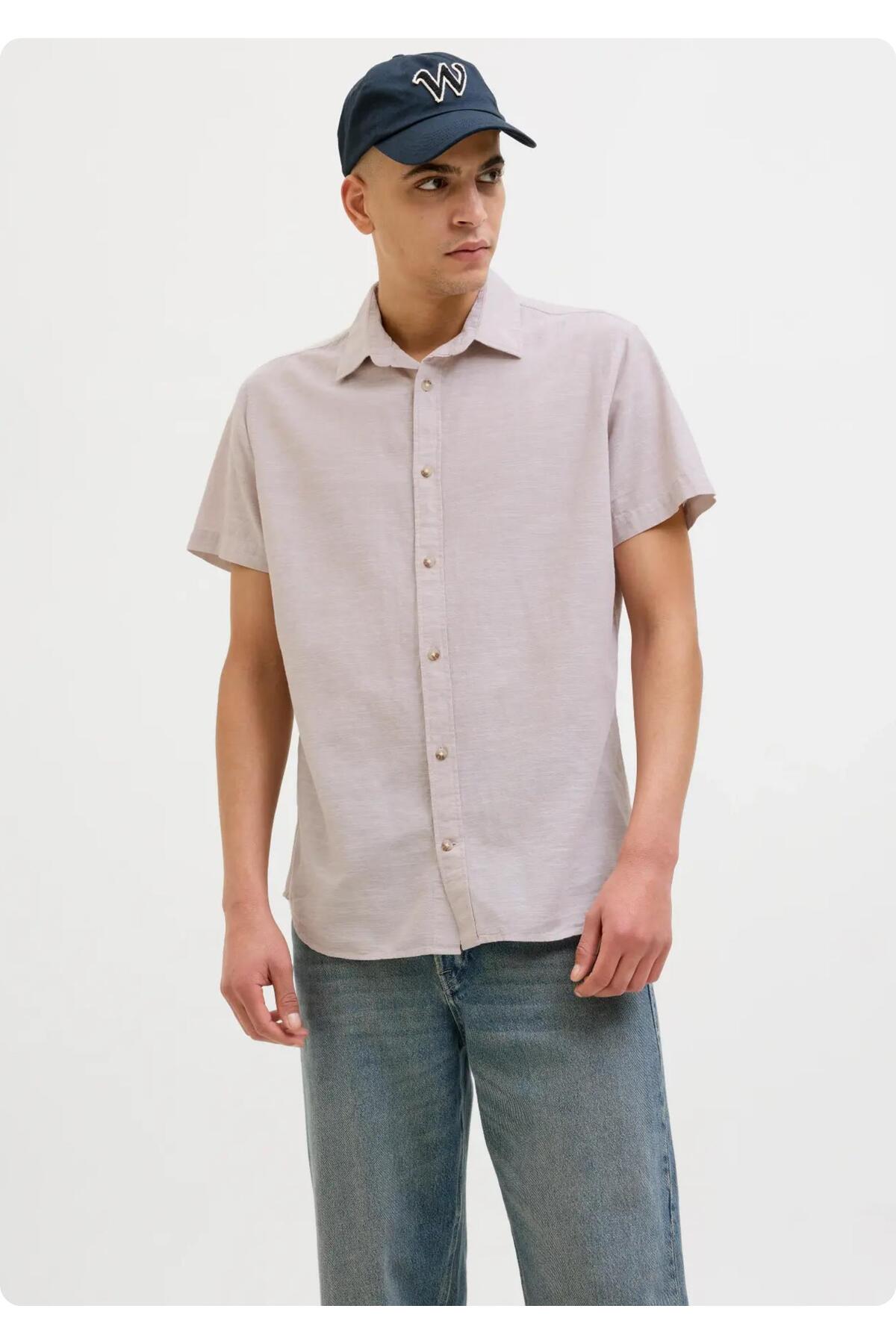 پیراهن آستین کوتاه مردانه جک اند جونز کد 12269329 جک اند جونز پیراهن Jack & Jones