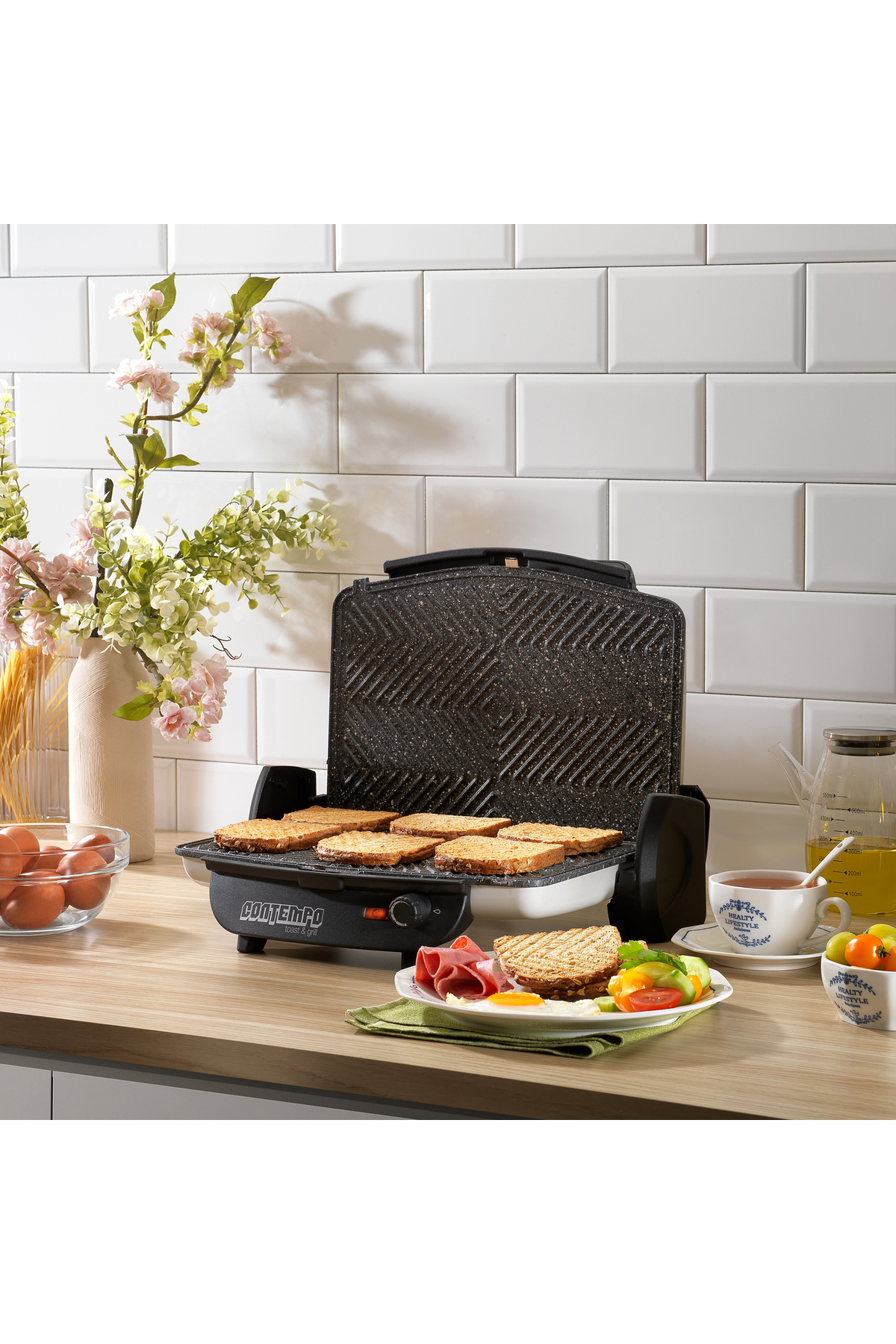 Empressco Krem Renkli Contempo Tost Makinesi, Pratik ve Şık Tasarım