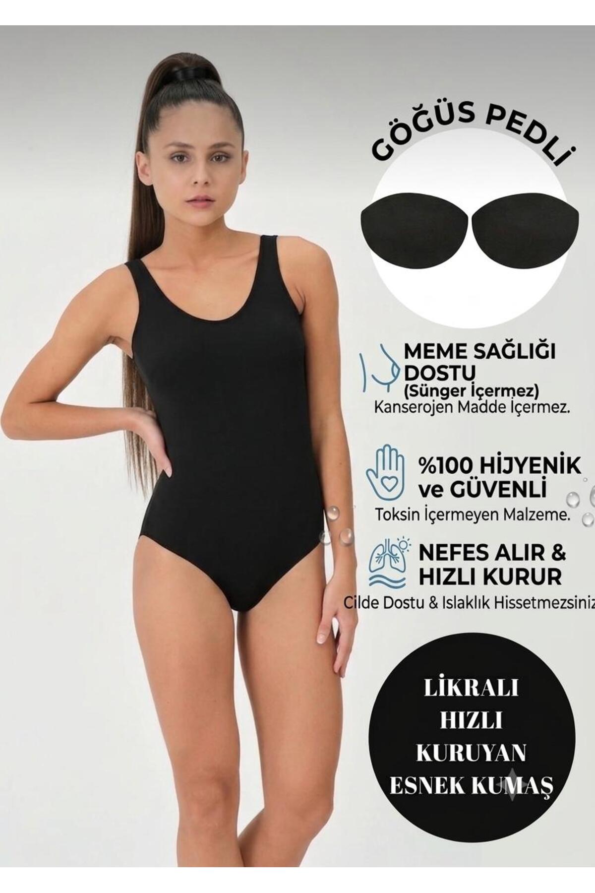 Swimwear for Women Wide Strap Solid Color Suitable for Sea & Pool Use