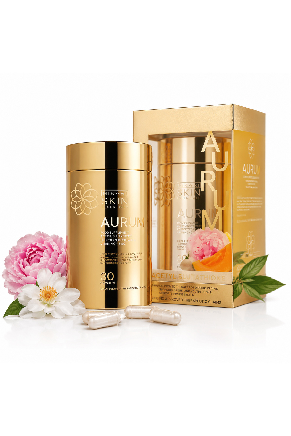 Lovisah Styles Aurum Hikari Premium Glutathione and Skin Support I Perfect for Daily Skin Whitening