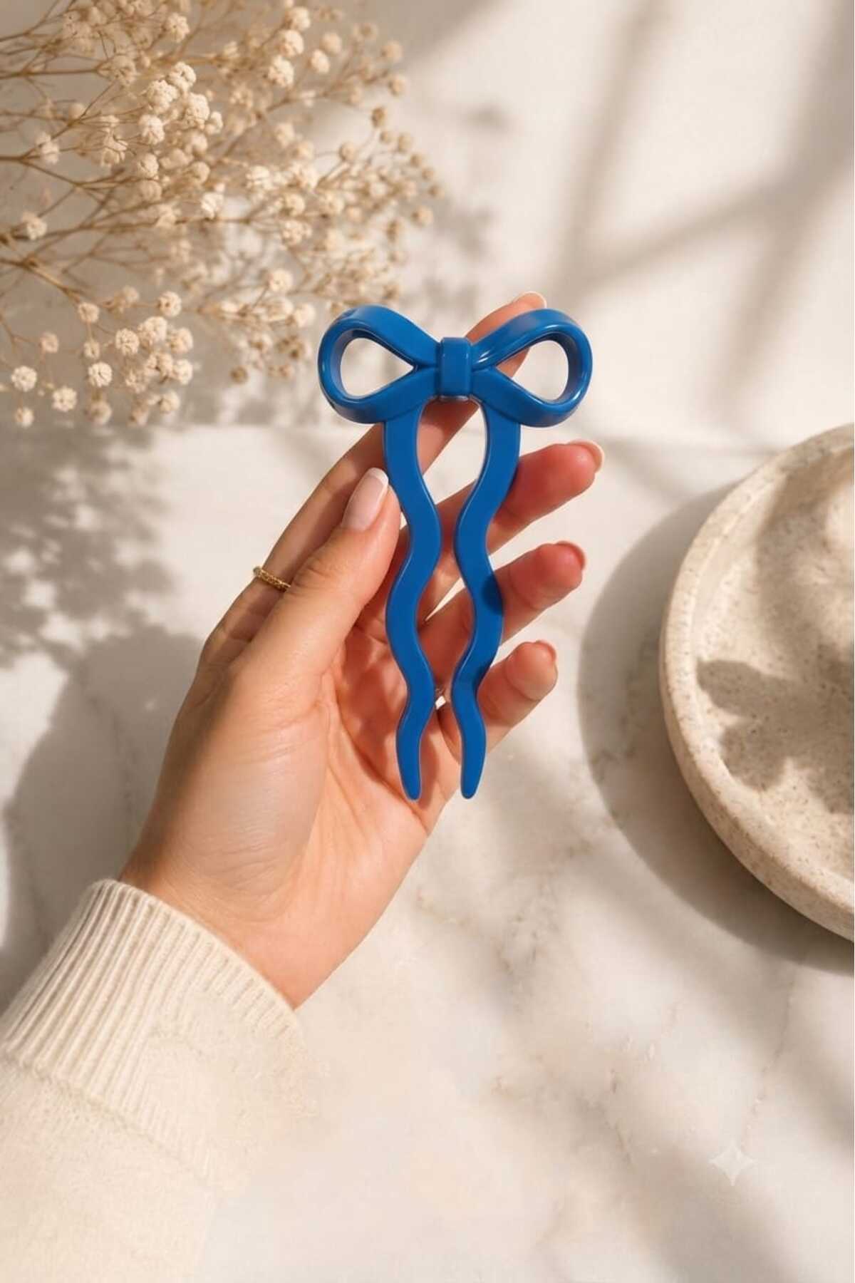 invictus design Kadın 1 Adet Karışık Asortik Renkler Fiyonk Figürlü Gizli Topuz Tokası Saç Düzenleyici Saç U Pin Firkete Fransız Kore Saç Çatalı görsel 3