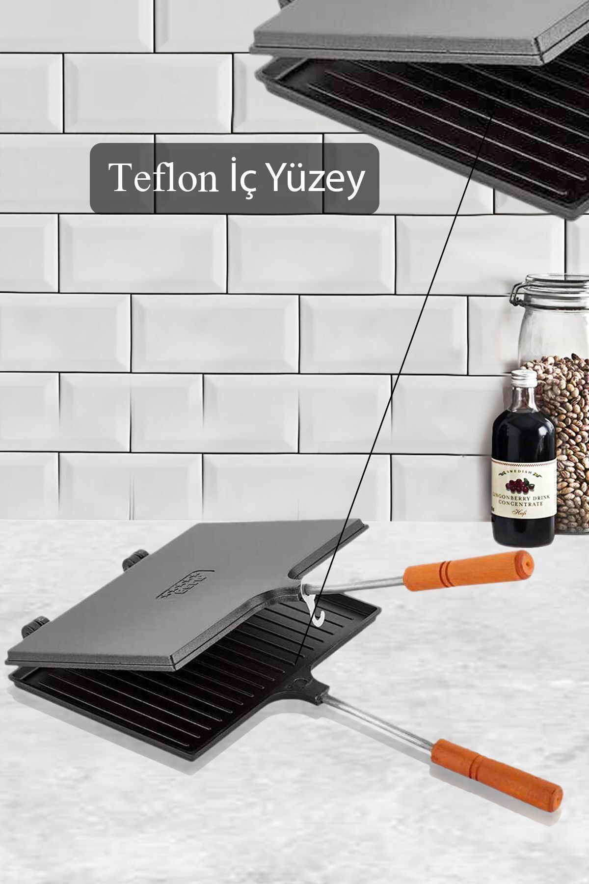 Empressco Ocak Üstü Teflon El Tost Makinesi