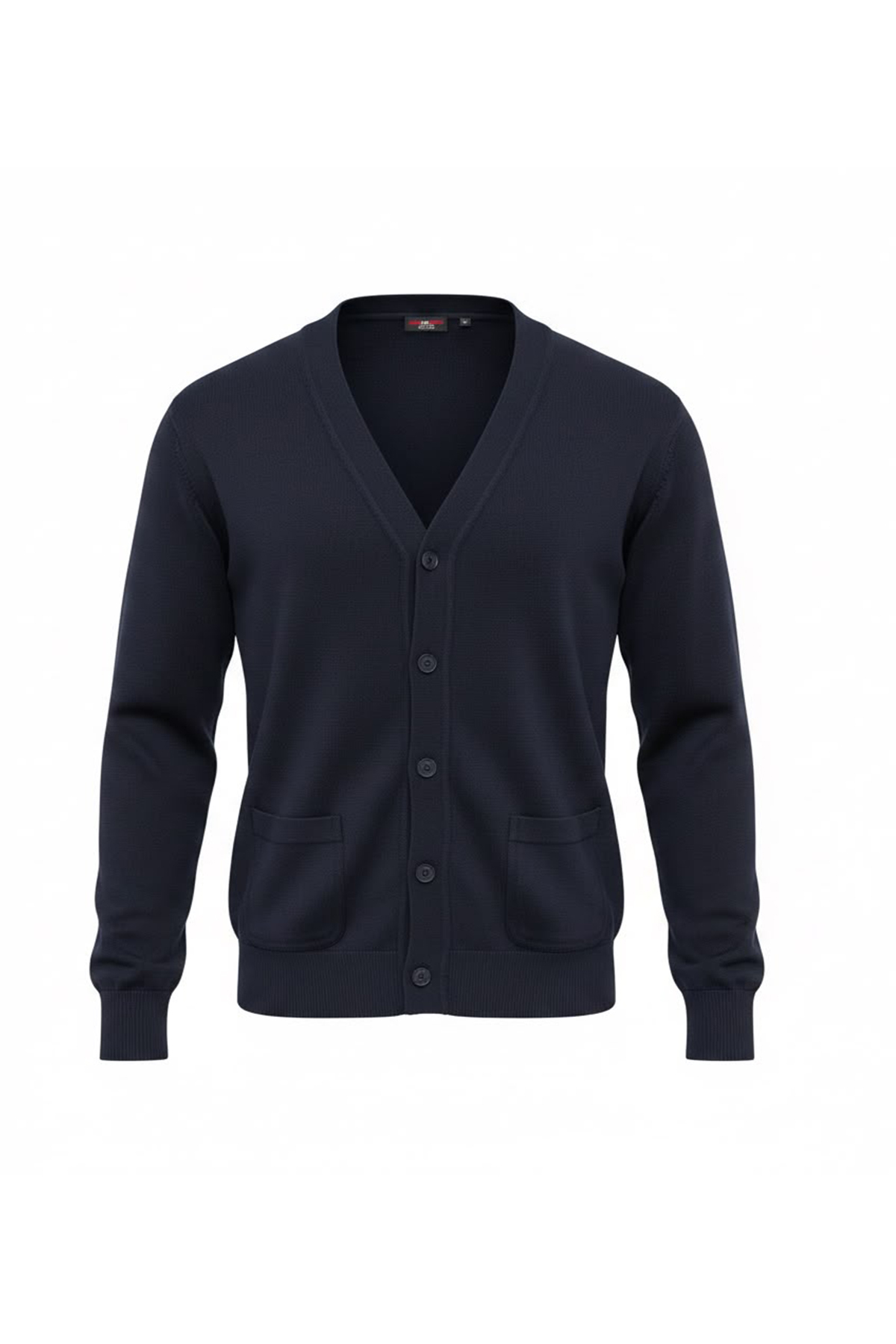 Beyome Erkek %100 Cotton V Yaka Düğmeli Hırka-Süveter Yandan Cepli Triko Günlük Şık Rahat Kesim görsel 2