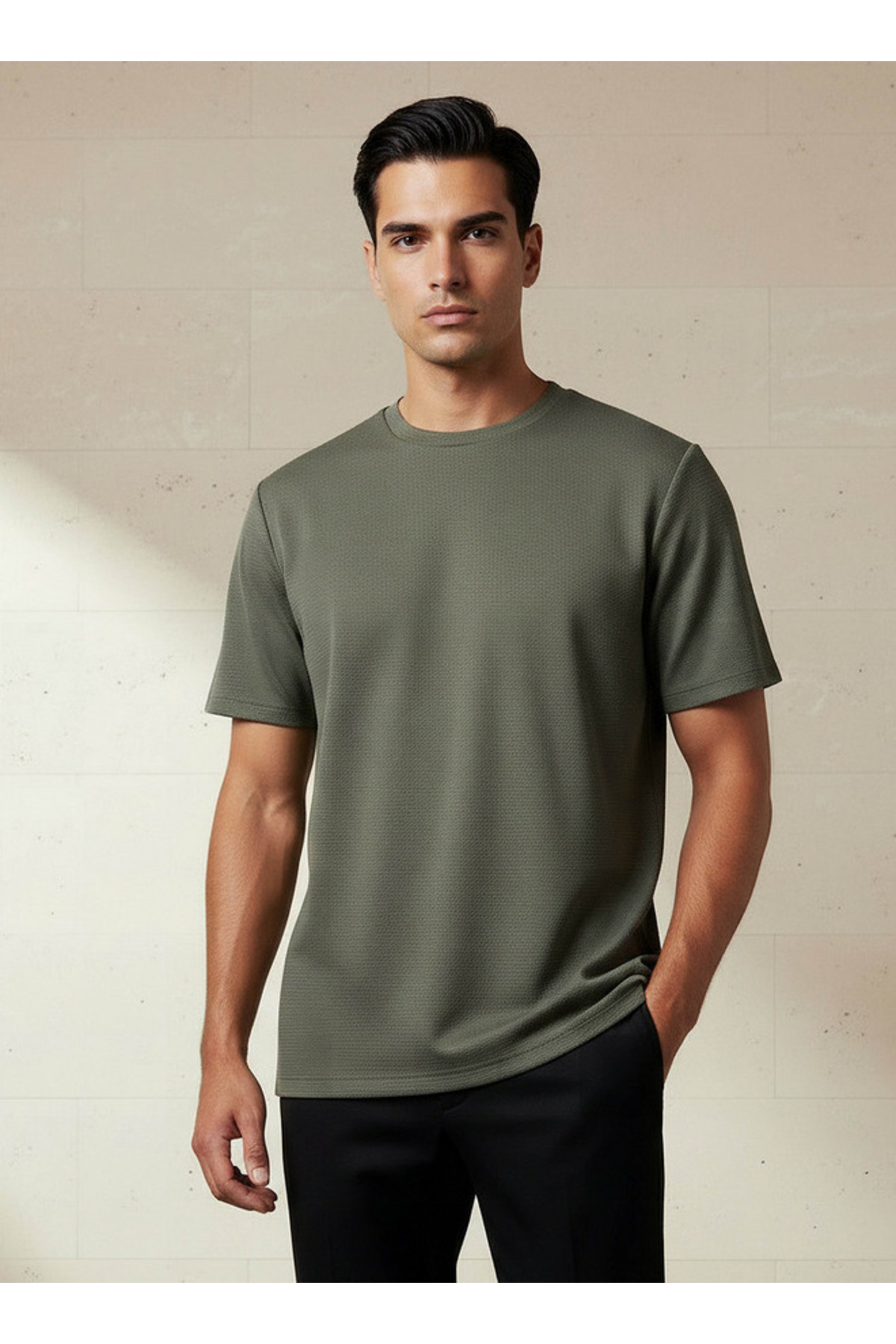 Love Pangolin Men Waffle Textured T-shirt