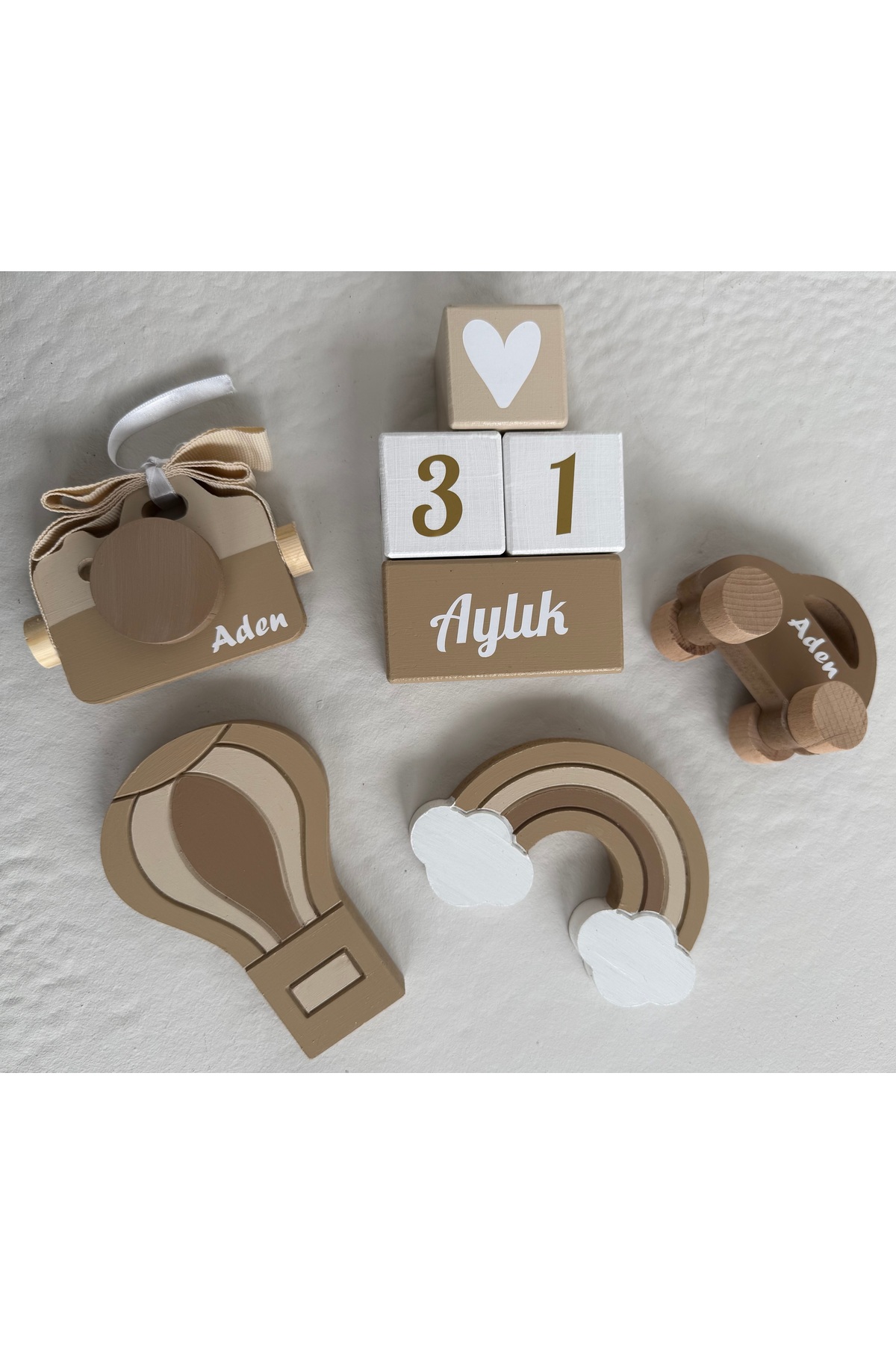 Toprak renklerinde 8 parça set