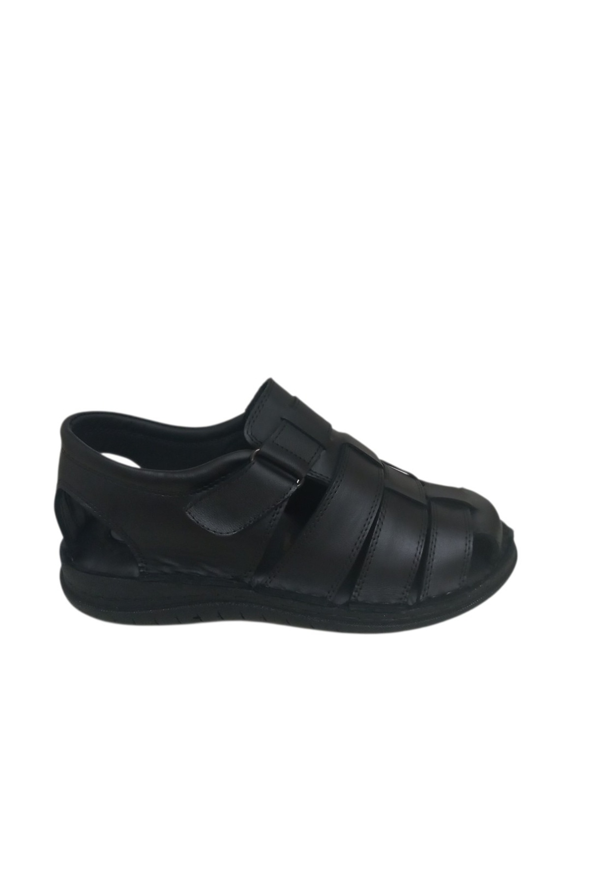 Bifond Shoes Komple Deri Topuk Jelli Ful Ortopedik Erkek Sandalet