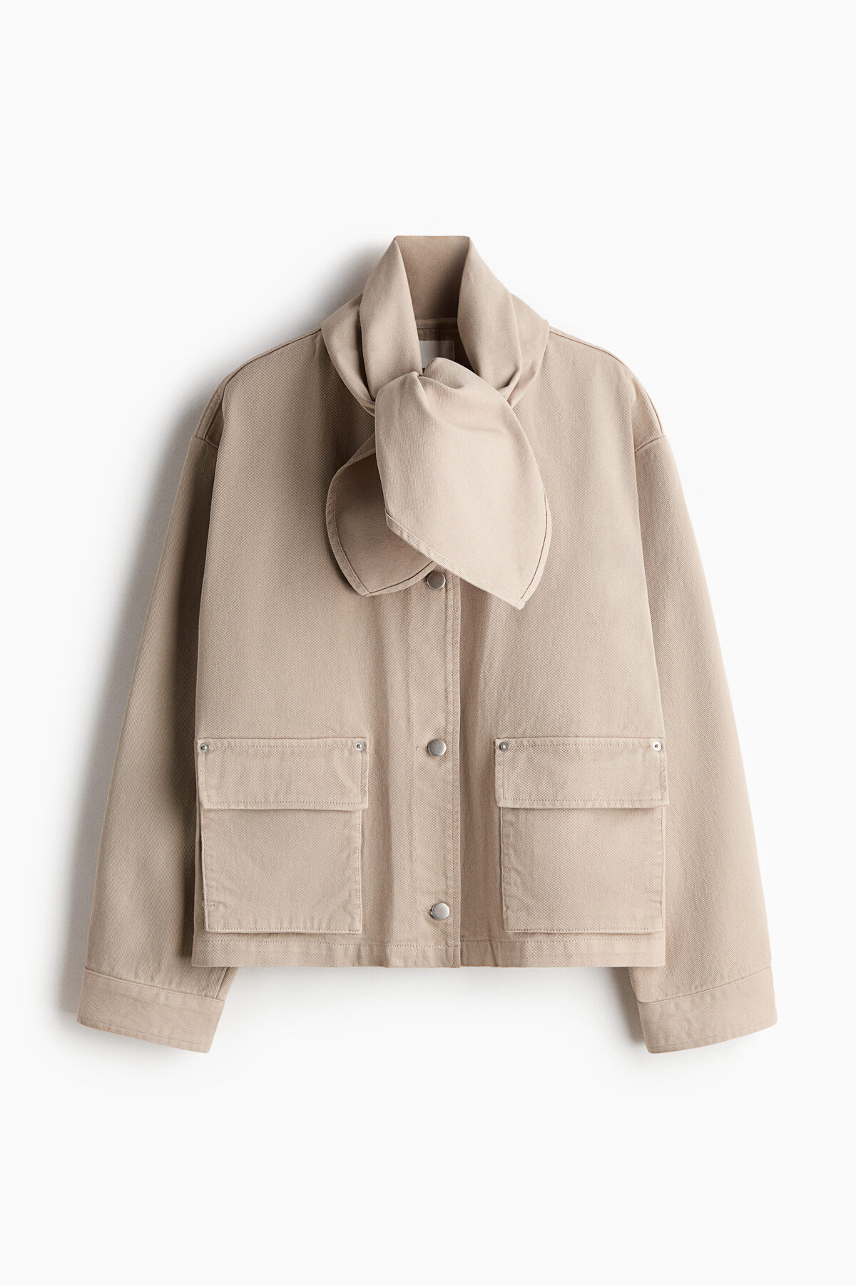 H&M Şal Yakalı Gabardin Ceket görsel 6
