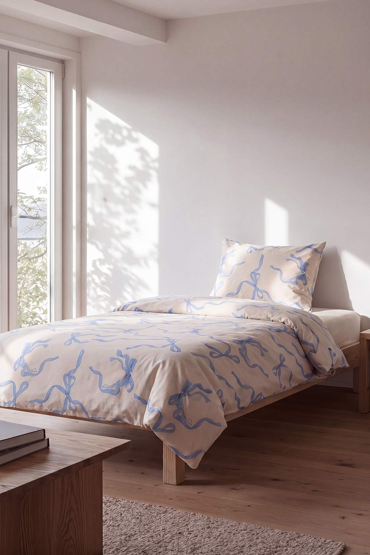 Trendyol Home Single Bowknot Elastic Sheet Duvet Cover Set Tphss25Tkn00008