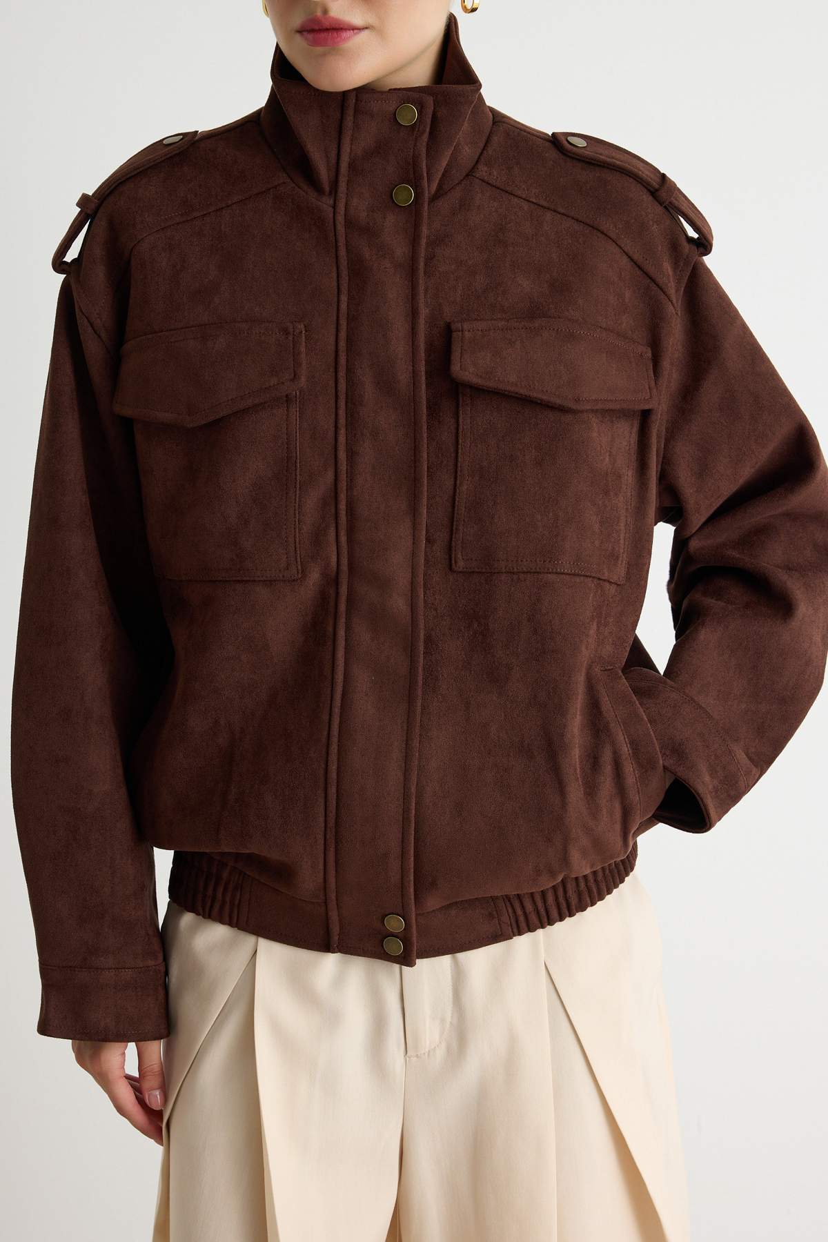 trendyolmilla-womens-brown-plain-oversize-win