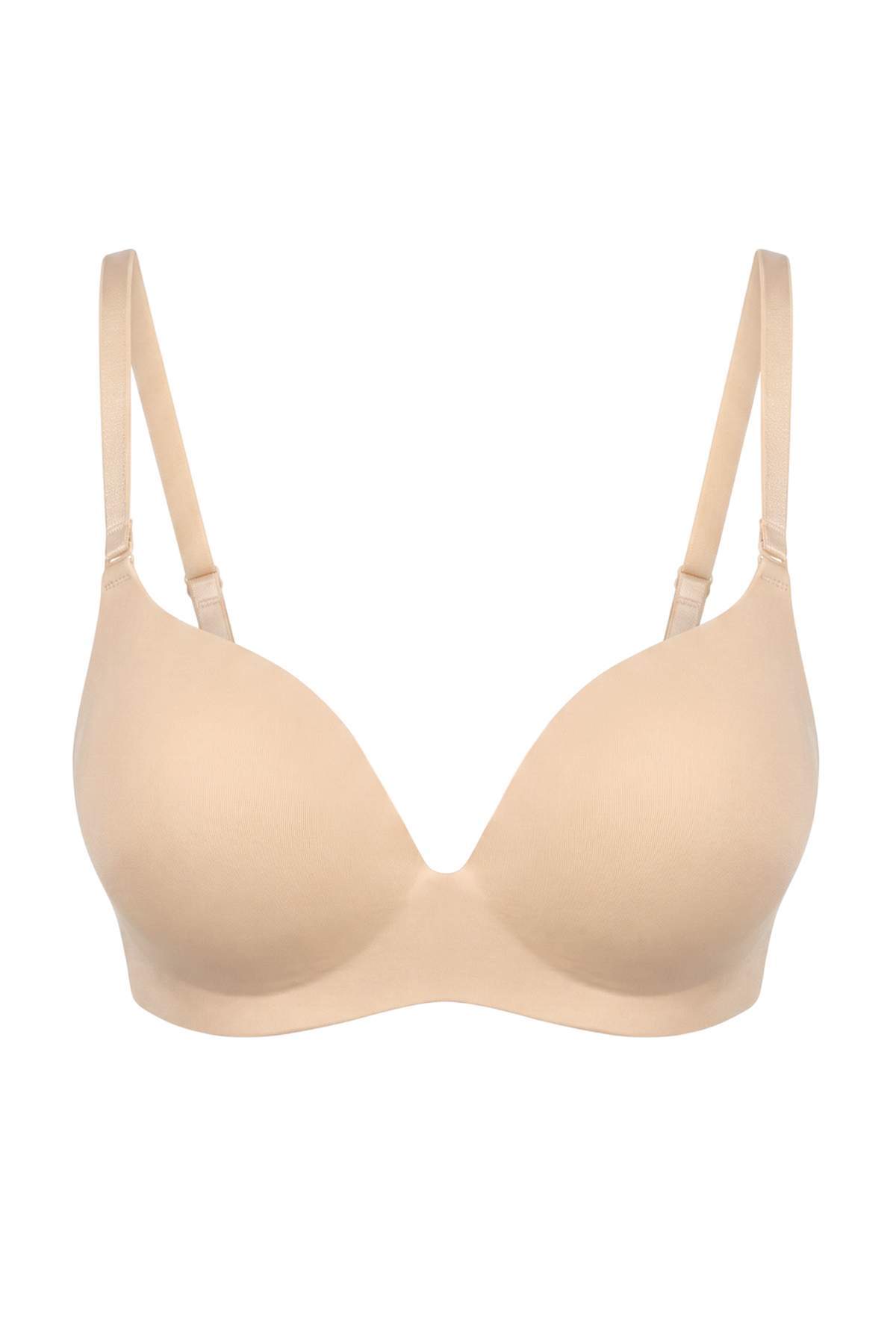 Trendyolmilla Ten Tekli Micro Düz Push Up T-Shirt Bra Sütyen THMAW27SU00006