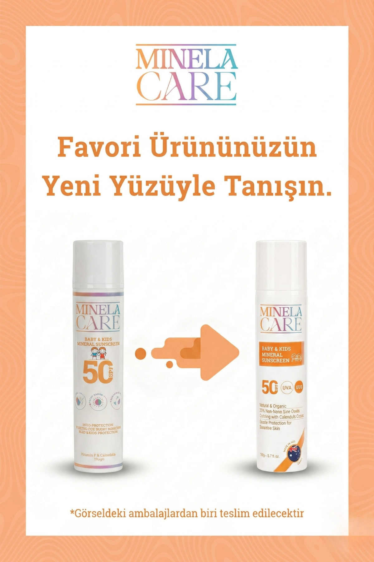 Organik Mineral Filtreli Bebek ve Çocuk Güneş Kremi SPF 50 110 g %25 Non-Nano Çinko Oksit — 8684166397024 — تصویر 3 از 8