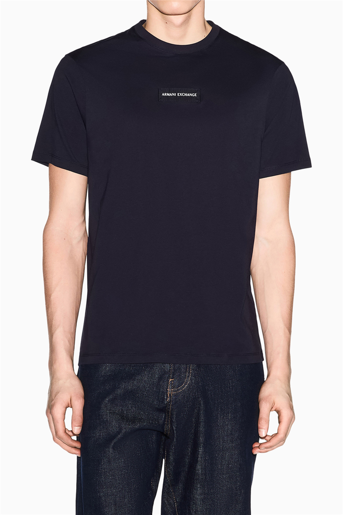 تی‌شرت یقه گرد مردانه سرمه‌ای آرمانی اکسچنج تی شرت Armani Exchange