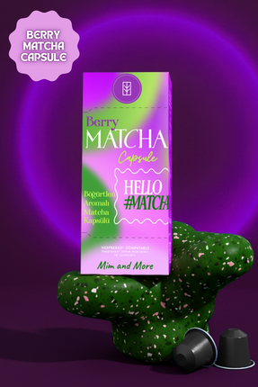 Mim and More Berry Matcha Kapsül - Nespresso Uyumlu, Böğürtlen Aromalı Matcha...