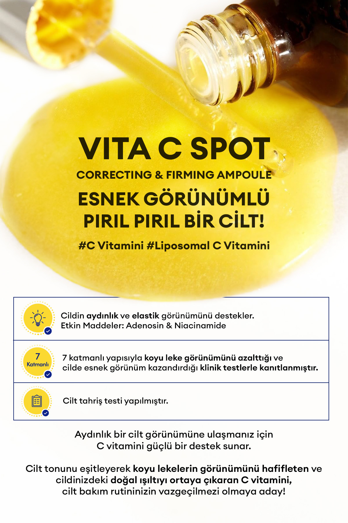 Leke Karşıtı Sıkı Görünüm Sunan C Vitamini Ampulü 30ml Vita C Plus Spot Correcting & Firming Ampoule — 111227 — تصویر 6 از 9