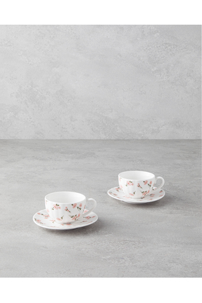 English Home Cordelia New Bone China 4 Parça 2 Kişilik Kahve Fincan Takımı 90...