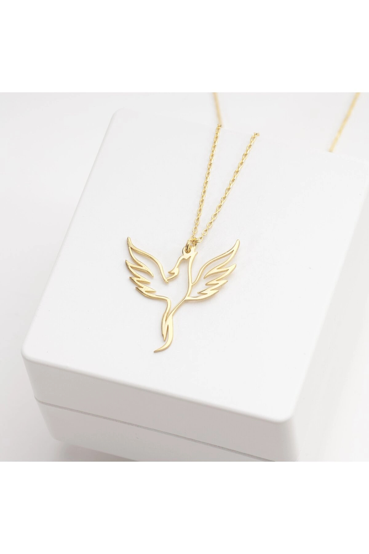 OneSilverGold 925 Ayar Gümüş Anka Kuşu Kolye Özel Tasarım görsel 6