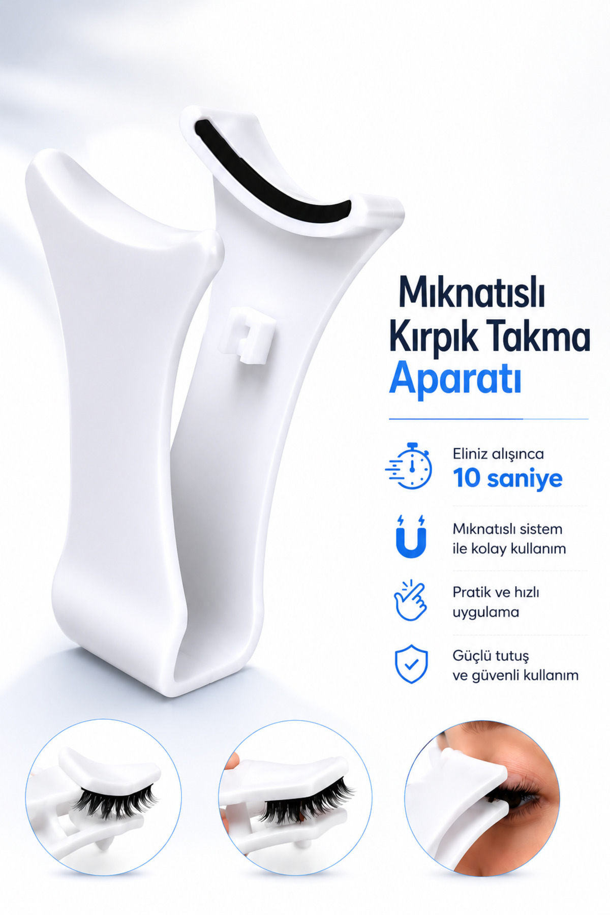 alaraycosmetics MIKNATISLI TAKMA KİRPİK TAKMA APARATI-MANYETİK KİRPİK HIZLI TAKMA APARATI 1 ADET - Fiyatı, Yorumları