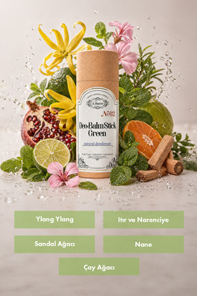 Rosece Deo Balm Stick Green | Doğal Koltuk Altı Deodorant Roll On Vegan | Uni...