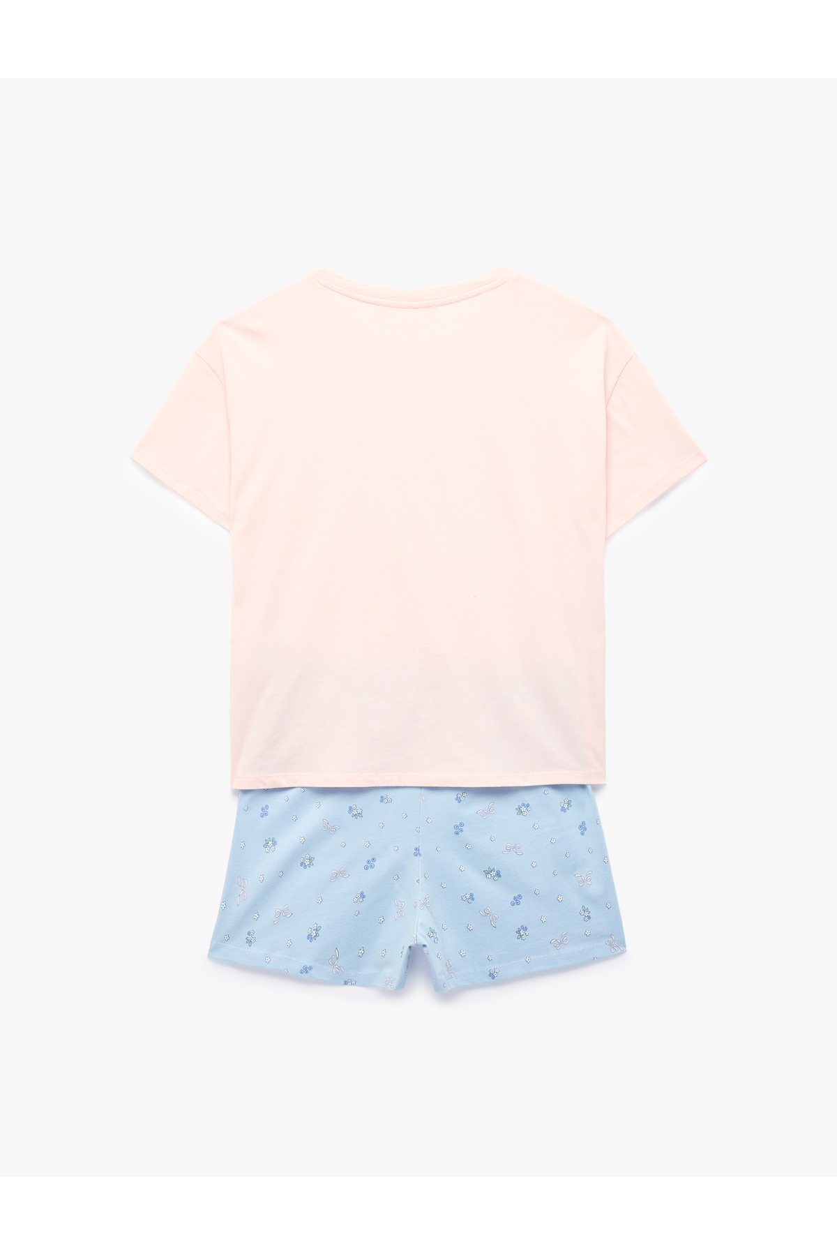 Koton Rahat Kesim Baskılı Pamuklu Şortlu Pijama Takımı görsel 4