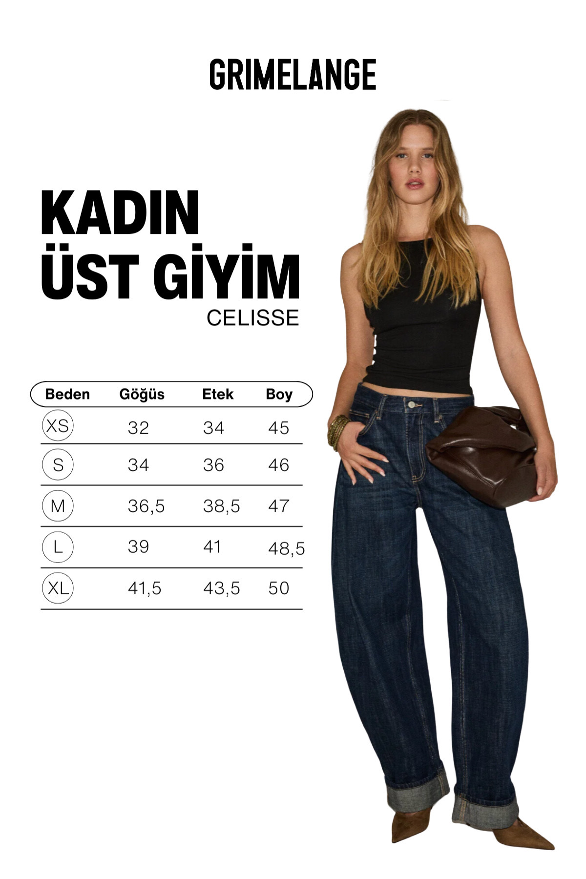 GRIMELANGE CELISSE Kadın Yumuşak Ve Esnek Kumaşlı Organik Pamuklu Sırt Dekolteli Askılı Siyah Bluz görsel 7
