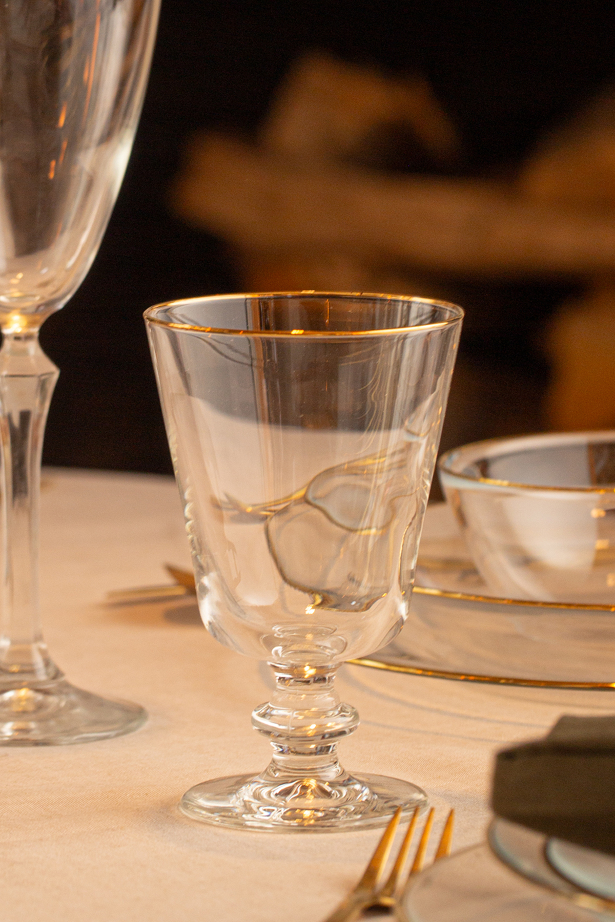 Pure Gold Gilded 4-Piece Glass Set 280 cc