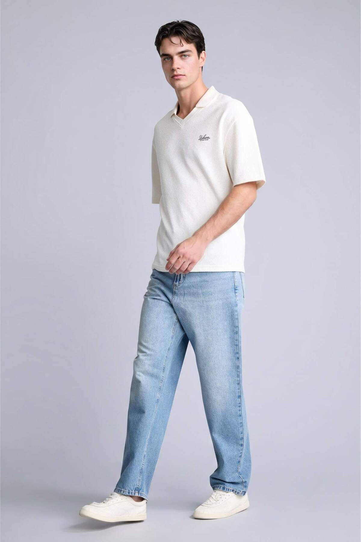 DeFacto %100 Pamuk Baggy Fıt Pantolon H6630AX26SM görsel 2