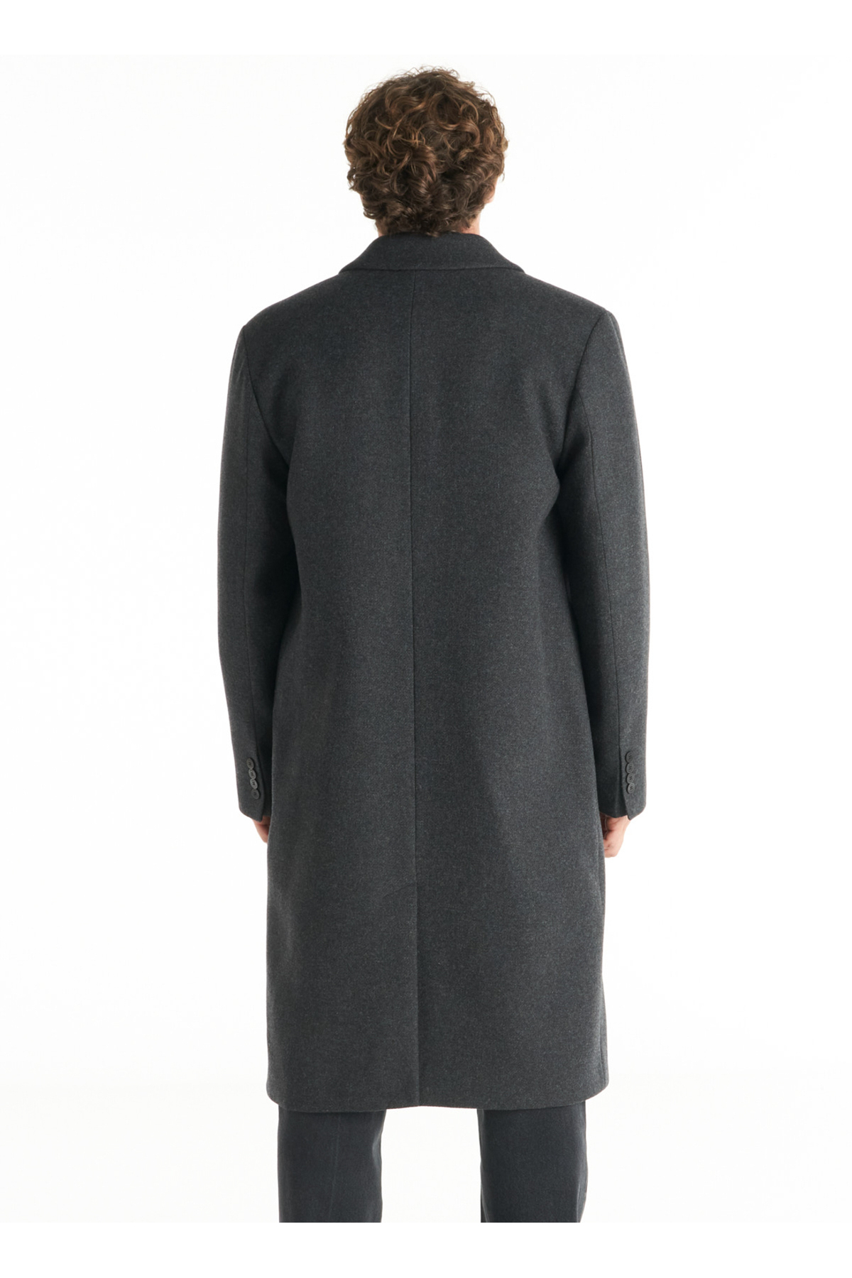 Ted Baker DIAGONAL DOKULU OVERSIZE KRUVAZE PALTO görsel 4