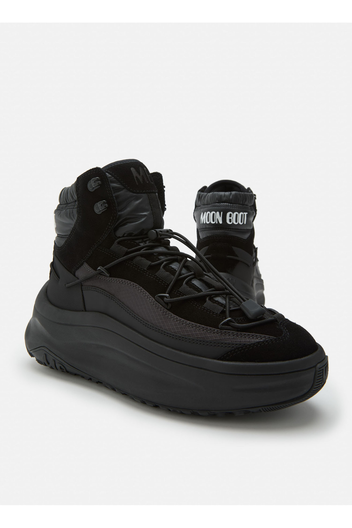 MOON BOOT Siyah Erkek Kar Botu MB MOON247 XLACE MID görsel 2