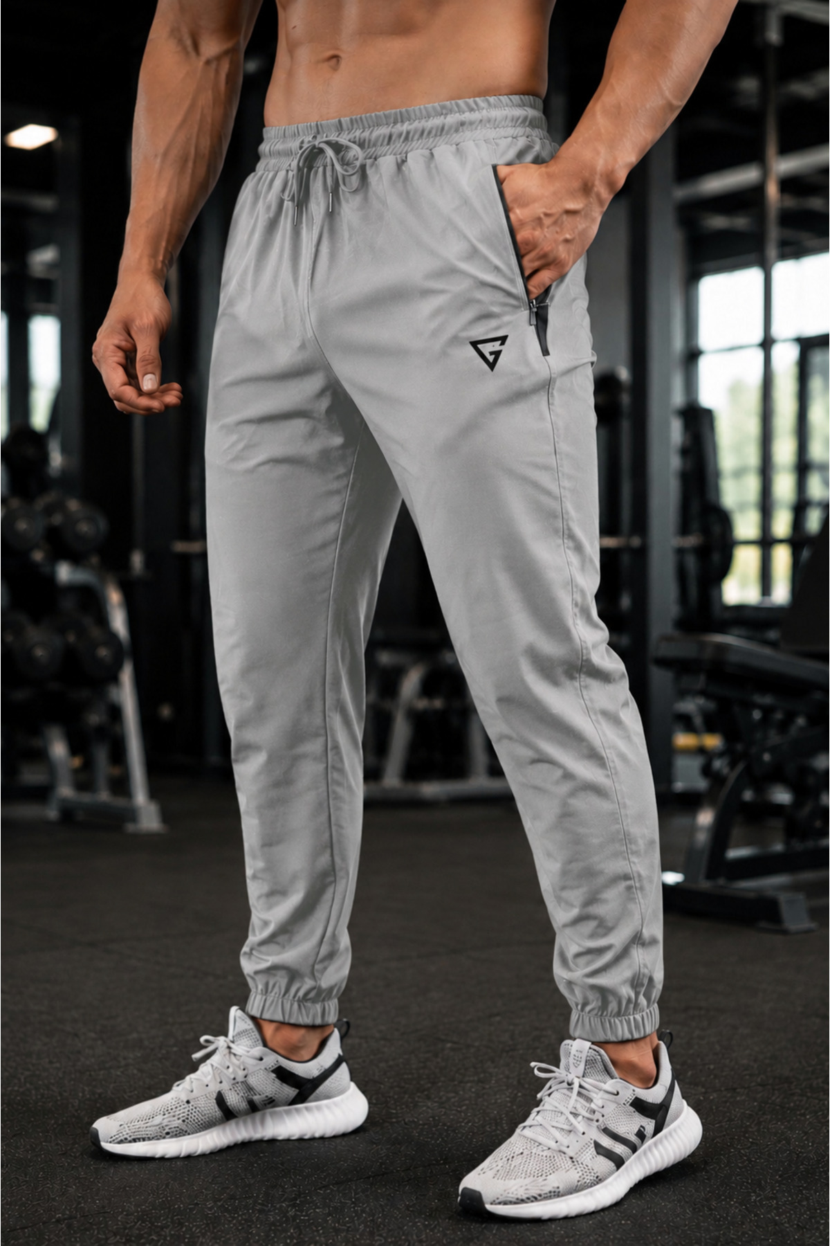 Men's Running Reflective Quick Dry Running Exercise Gym Sweatpants