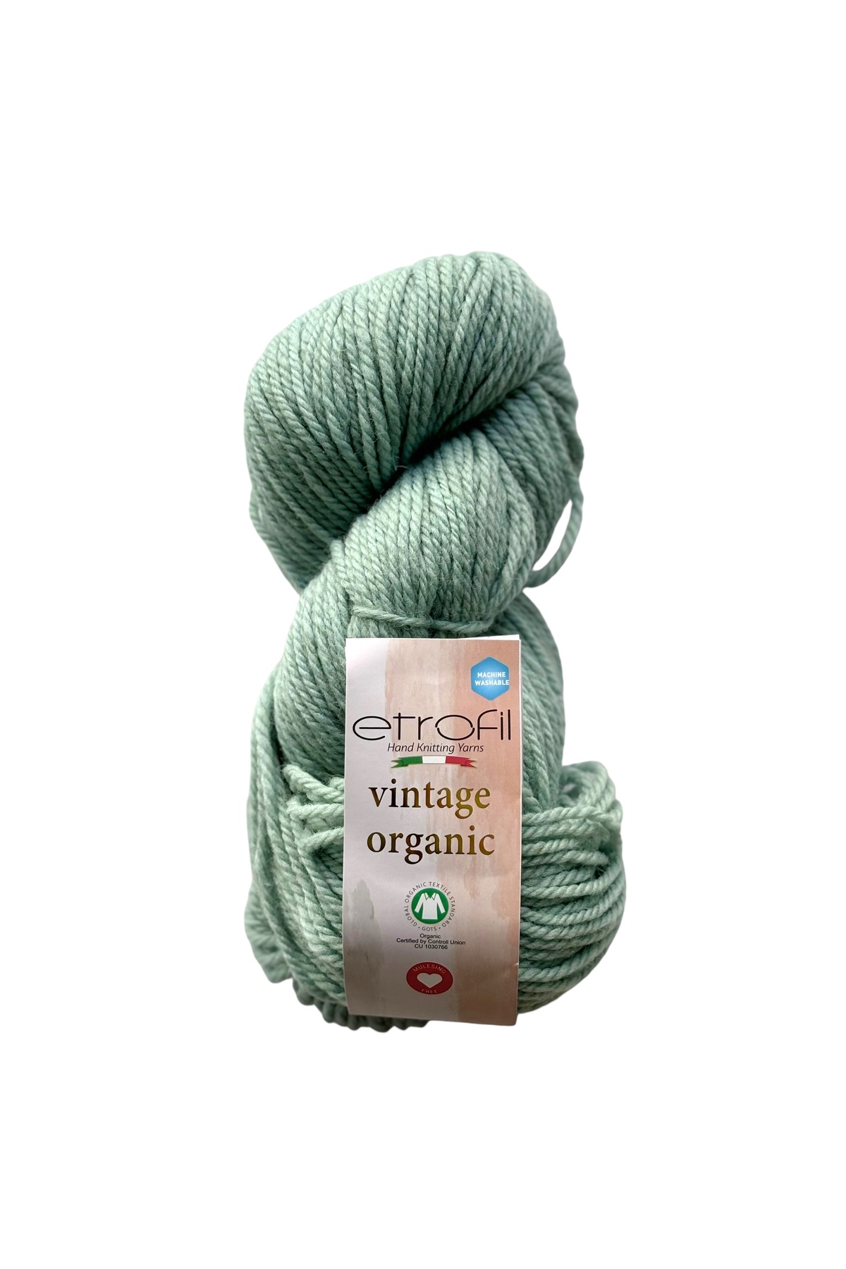 Vintage Organic Knitting Yarn Sage Green 100% Wool 100g 120m (79080)