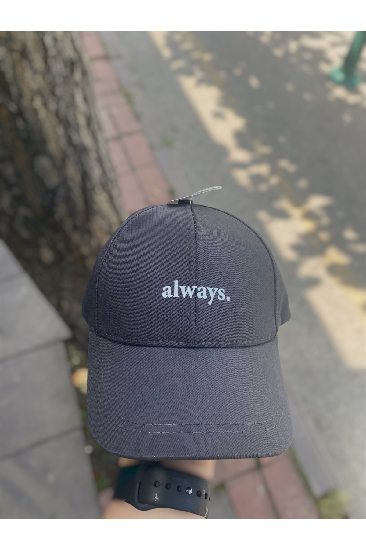 sf collection Unisex Always Yazı Baskılı Spor Şapka, Ayarlanabilir Pamuklu Cap Günlük Kombin Şapkası görsel 2