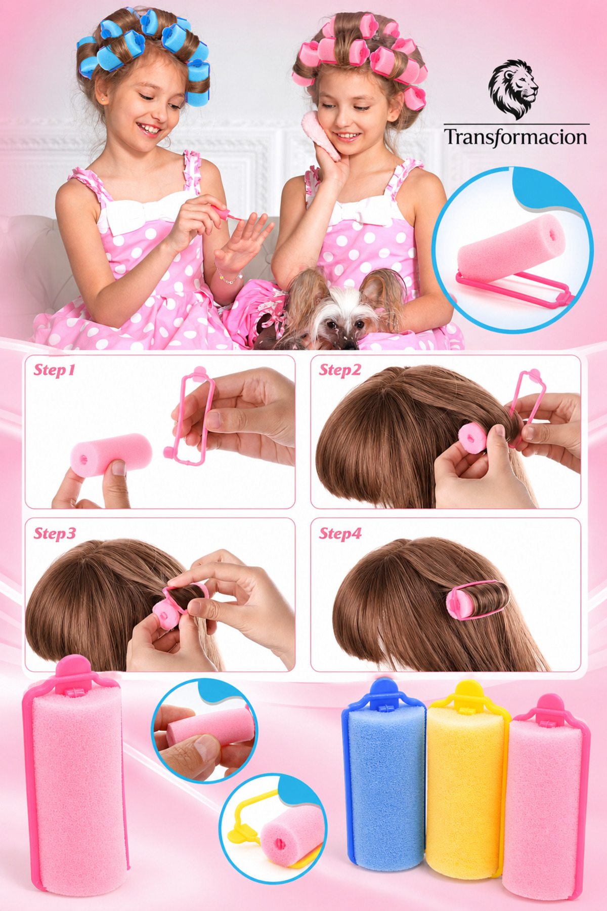 Transformacion Süngerli Gece Bigudisi Isısız Saç Şekillendirme Doğal Bukle Bigudisi 3 Cm 20 Adet 719759 görsel 6
