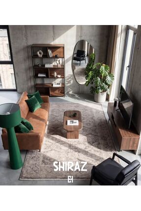 Neşem Halı Boutique EKOHALI Shiraz SHR 01 Grey Vintage Desenli Sıcak Renk Ton...