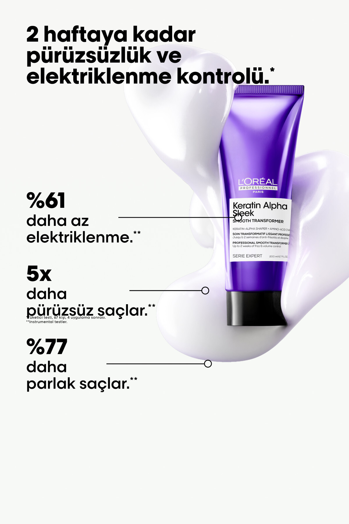 Serie Expert Keratin Alpha Sleek Düzleştirici ve Elektriklenme Karşıtı Bakım Seti — 3474637335748S2 — تصویر 6 از 8