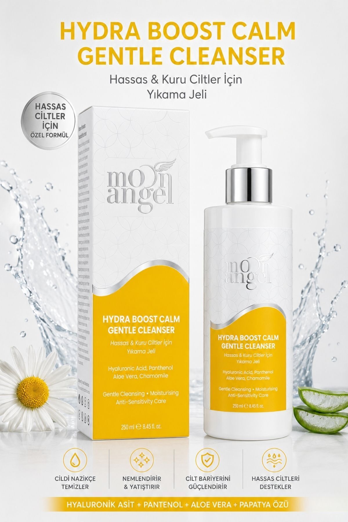 Hydra Boost Calm Yüz Yıkama Jeli 250 ml Hassas ve Kuru Ciltler İçin Nemlendirici Yüz Yıkama Jeli (Hyaluronic Acid + Panthenol) — görsel 5 · 8685218400433