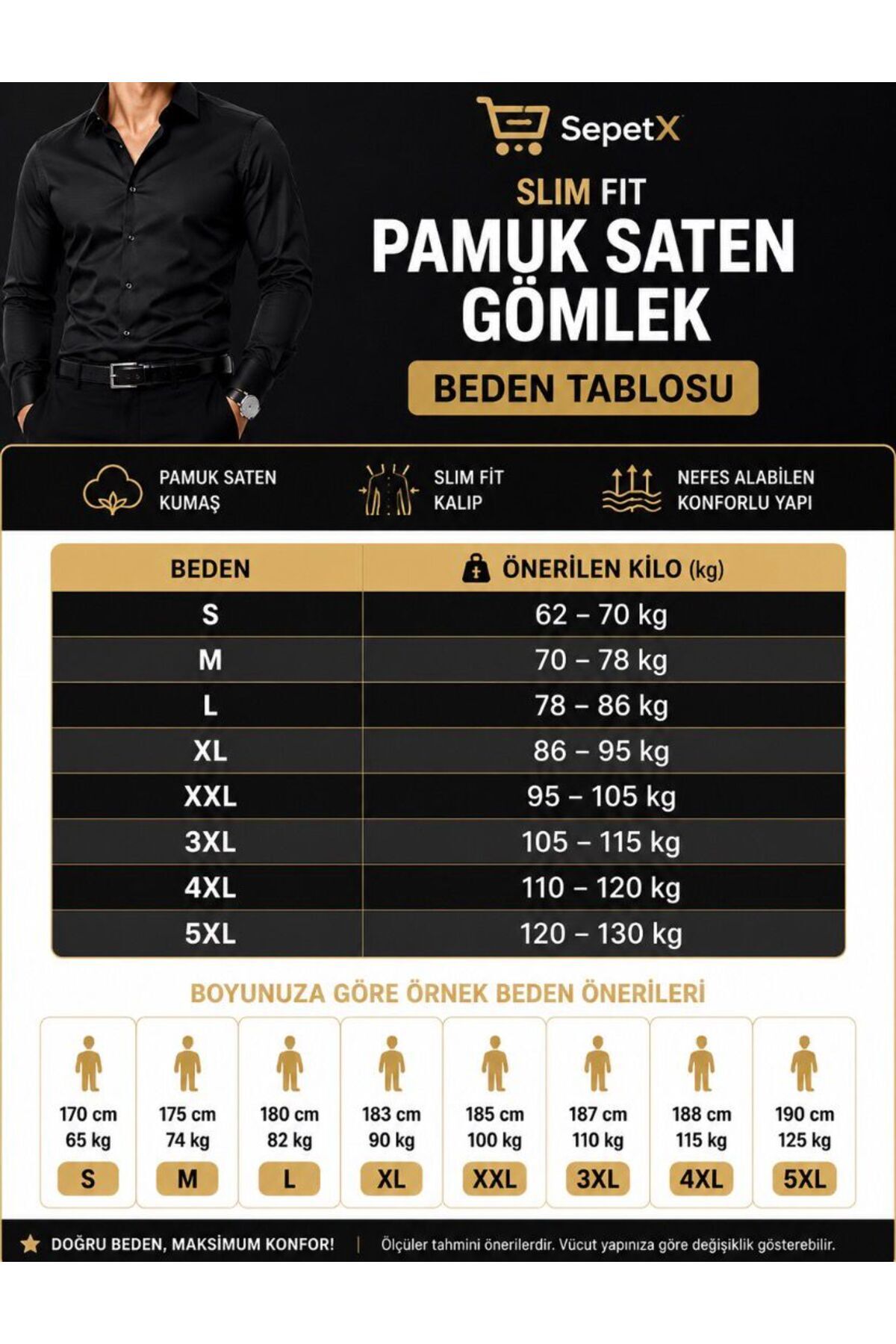 sepetx Erkek Basic Premium Pamuk Saten Slim Fit Haki Yeşili Gömlek görsel 4