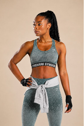 Stylovi GymShark Kadın Spor Sütyeni Bra - Fitness Yoga Toparlayıcı Destekli Crop