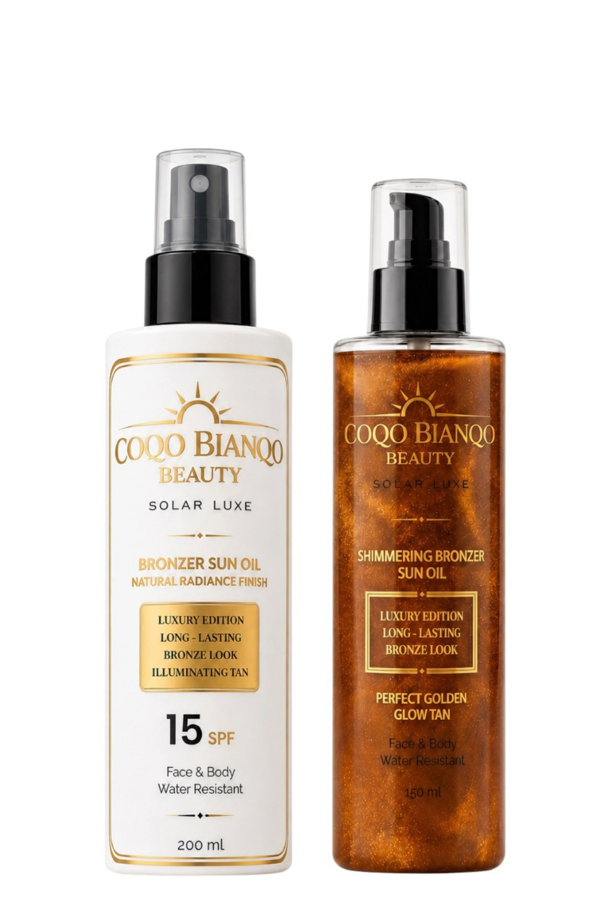 Coco Bianco by Bianco E Nero Bronzlaştırıcı Işıltılı Güneş Yağı Seti -Glow & Shimmering Set — cb0006
