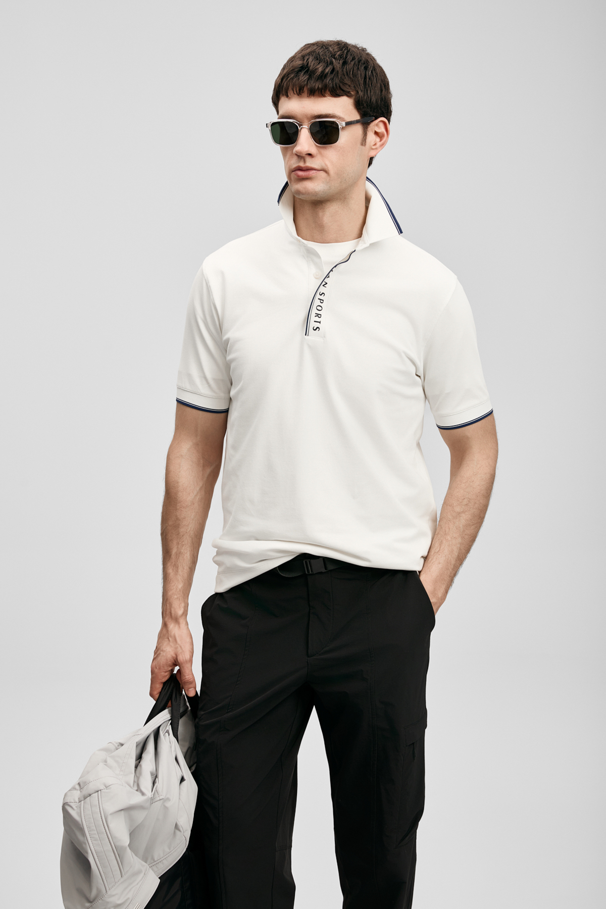 LUFIAN Lord Smart Men's Polo T-Shirt Off-White