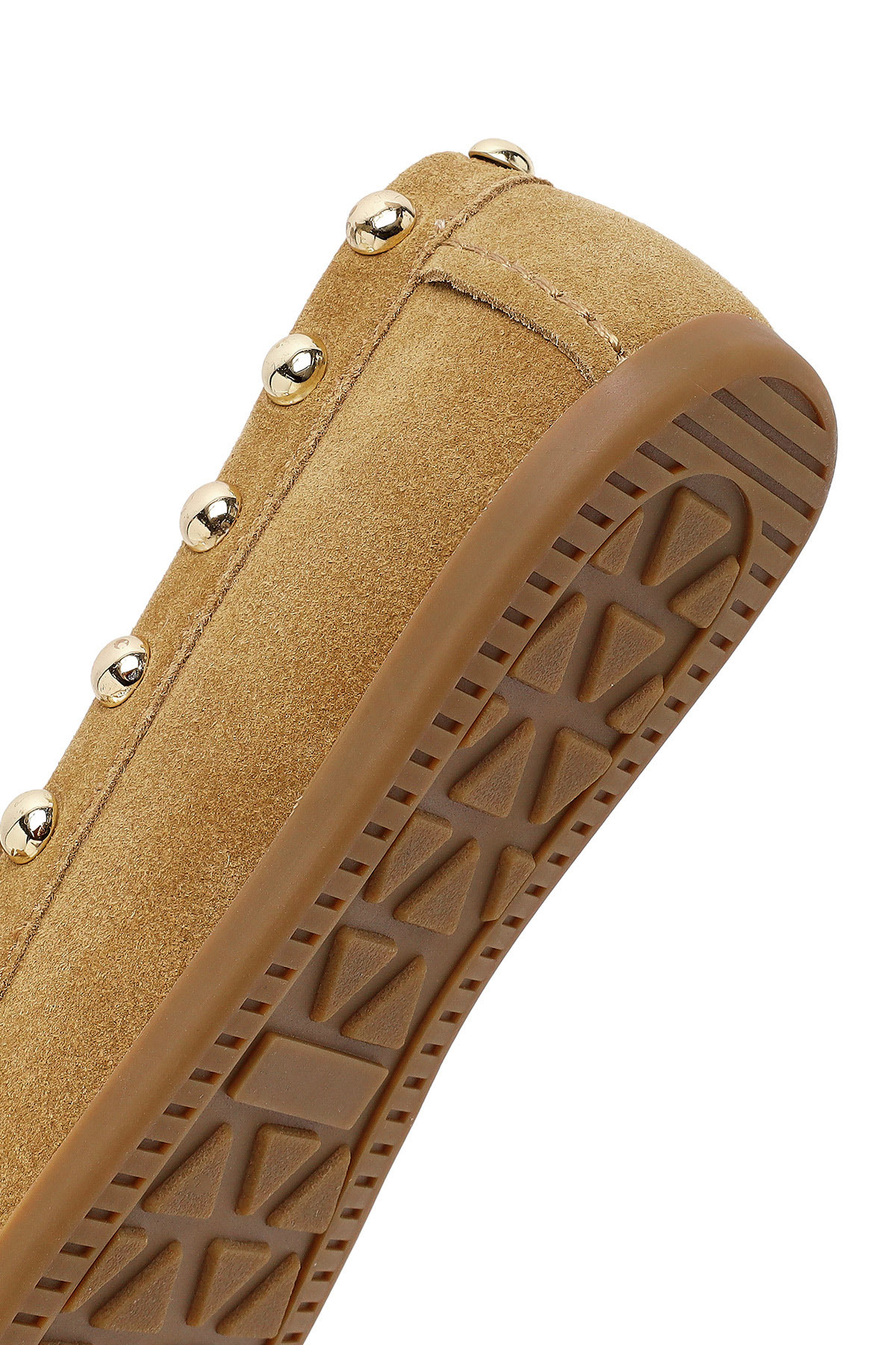 Derimod Kadın Bej Süet Deri Loafer 26PFD552410 görsel 8