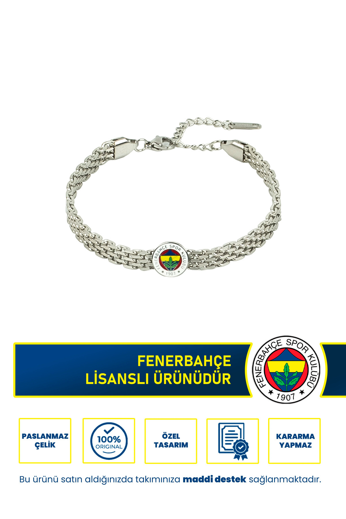 Fenerbahçe Fb HASIR ÇELİK BİLEKLİK