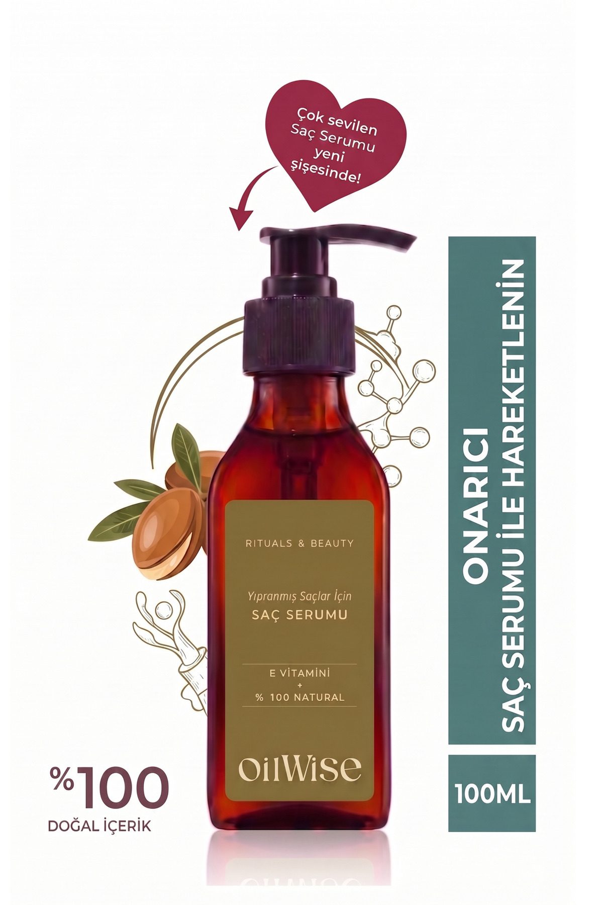 Yıpranmış Saçlara Özel Güçlendirici ve Besleyici Saç Bakım Serumu 100 ml — OLW8683027401115