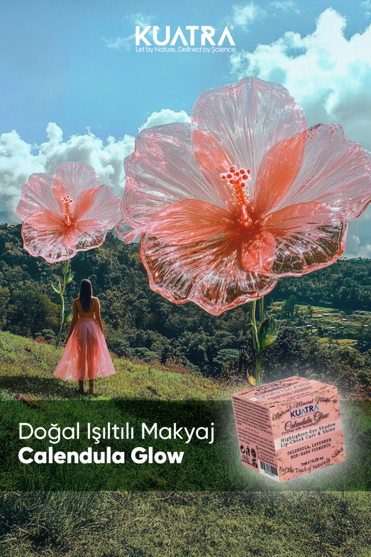 Calendula Glow Şeftali Highlighter Aydınlatıcı Allık Ruj — صورتی 4 — تصویر 4 از 9