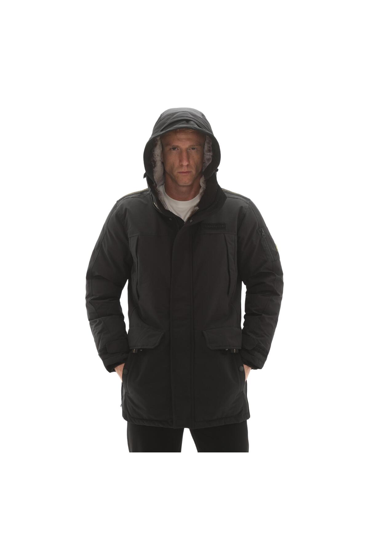 lumberjack 102024162-R 5W Ml Enıgma 3Le-86 5Pr Erkek Mont Siyah görsel 3