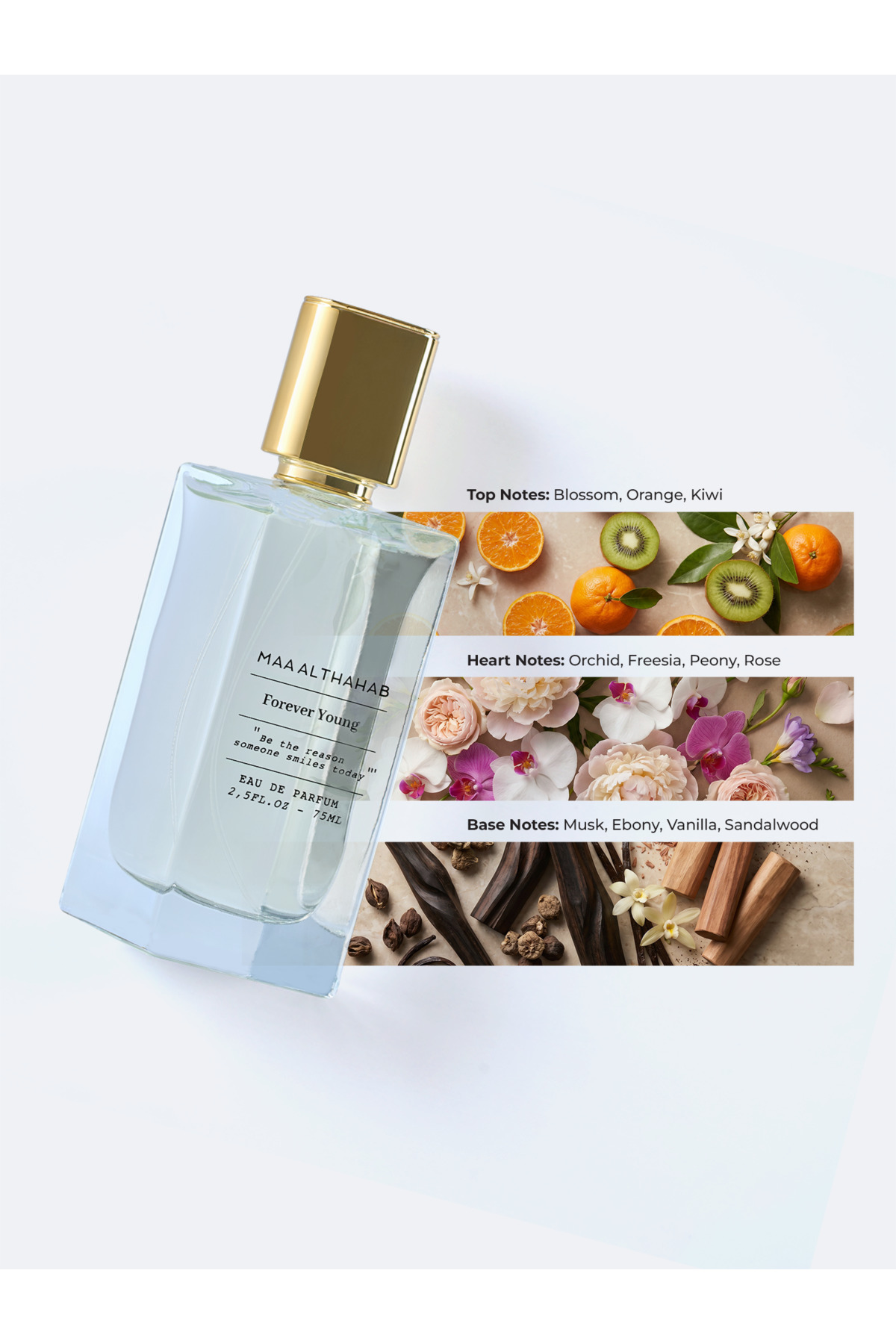 عطر ماء الذهب فور ايفر يونغ النسائي بالفانيليا والأوركيد الأصلي 75 مل