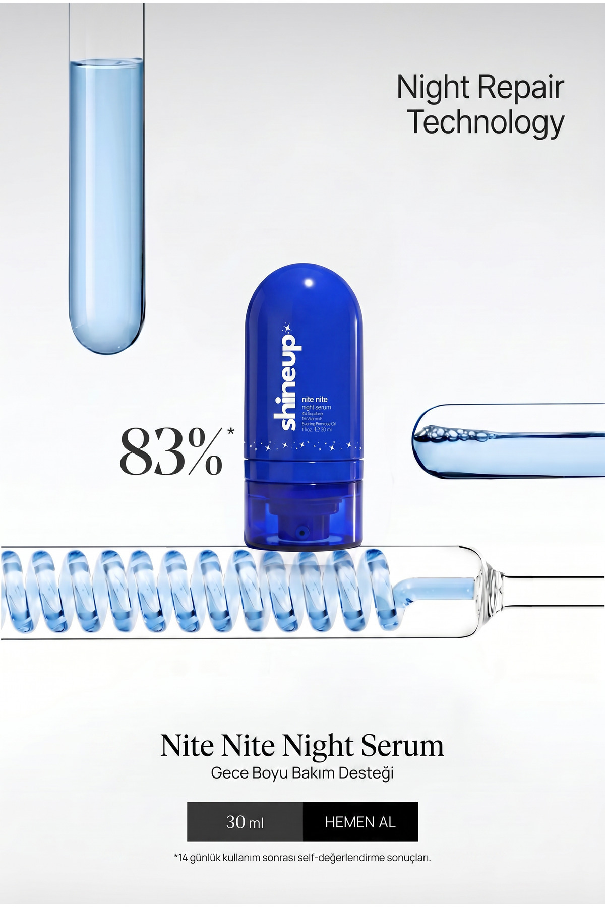 Nite Nite Gece Serumu 30 ml | Bariyer Onarıcı, Aydınlık Görünüm Veren Yaşlanma Karşıtı Antiaging Serum — NITENITE-001 — تصویر 6 از 7