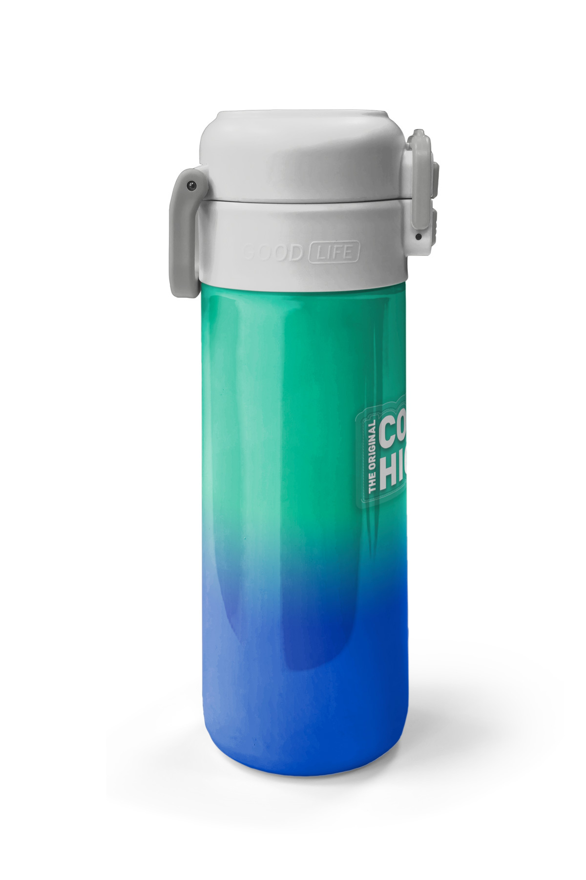 Kids Yeşil Saks Renk Geçişli Pipetli ve Direkt İçim Çelik Termos 500 ml 31839